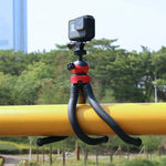 ขาตั้งกล้องขนาดเล็กรูปปลาหมึกยืดหยุ่นพร้อมที่หนีบโทรศัพท์สำหรับ iPhone, Galaxy, Huawei, GoPro, Insta360, DJI และกล้องแอคชั่นอื่นๆ, GP271