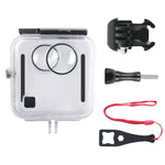 เคสกันน้ำสำหรับ GoPro Fusion ขนาด 40 ม. พร้อมตัวยึดพื้นฐานแบบสแนปและสกรู & ประแจ, สำหรับ GoPro Fusion