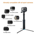 ขาตั้งกล้องพกพาพับได้สำหรับเซลฟี่แบบไม้เซลฟี่สำหรับ GoPro, Insta360, DJI และกล้องแอคชั่นอื่นๆ, ความยาว: 23.5-81 ซม., RUIGPRO
