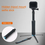 ขาตั้งกล้องพกพาพับได้สำหรับเซลฟี่แบบไม้เซลฟี่สำหรับ GoPro, Insta360, DJI และกล้องแอคชั่นอื่นๆ, ความยาว: 23.5-81 ซม., RUIGPRO
