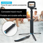ขาตั้งกล้องพกพาพับได้สำหรับเซลฟี่แบบไม้เซลฟี่สำหรับ GoPro, Insta360, DJI และกล้องแอคชั่นอื่นๆ, ความยาว: 23.5-81 ซม., RUIGPRO