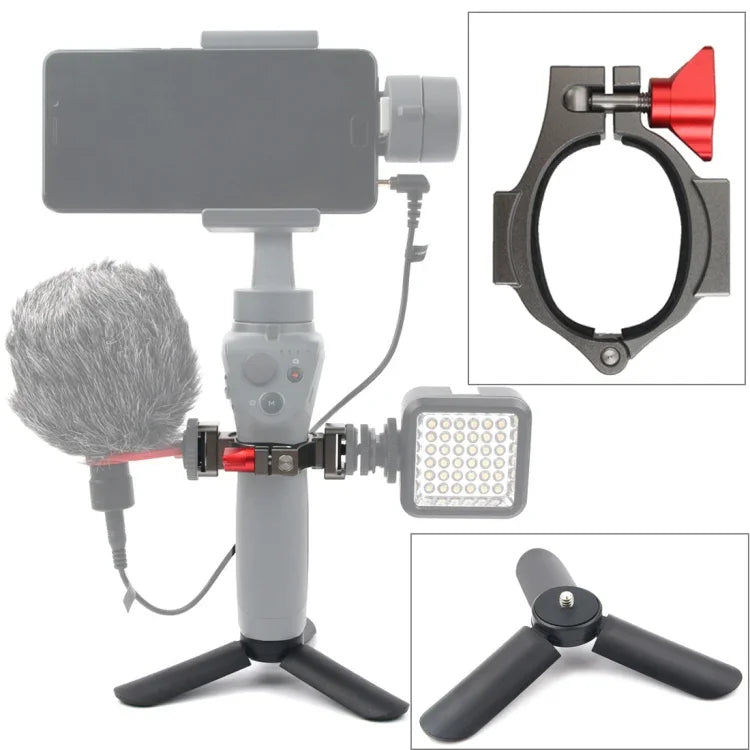 ขาตั้งกล้องขนาดเล็กพร้อมขาตั้งต่อไฟฉายสำหรับ DJI OSMO Mobile 2, ขาตั้งกล้อง+ขาตั้งสำหรับ DJI OSMO Mobile 2
