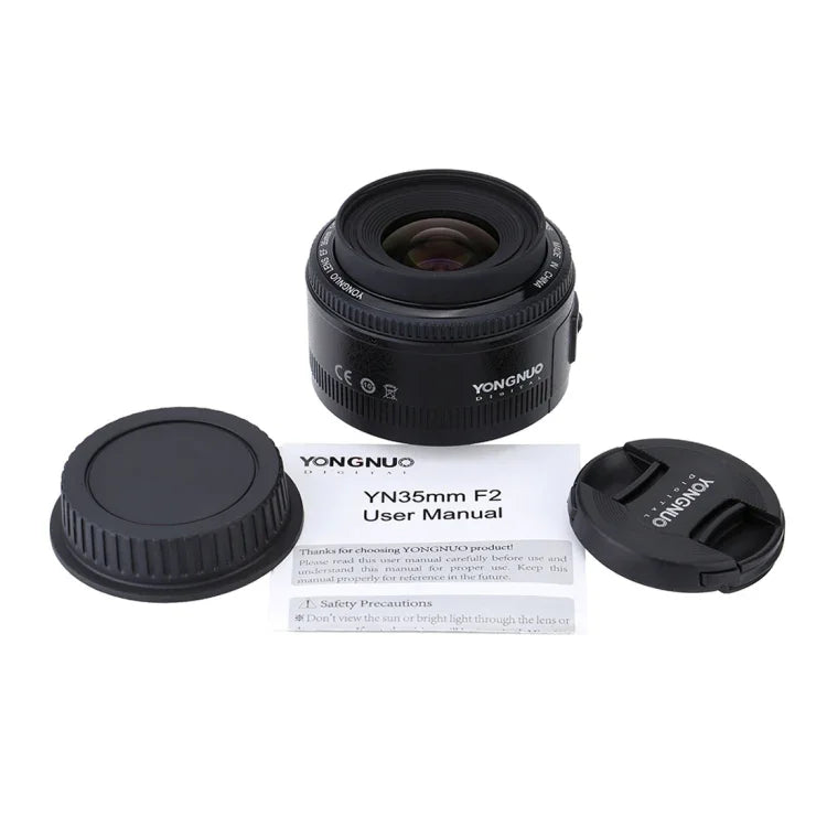 เลนส์โฟกัสอัตโนมัติมุมกว้าง YONGNUO YN35MM F2N 1:2 สำหรับกล้อง Nikon DSLR, YN35mm F2N