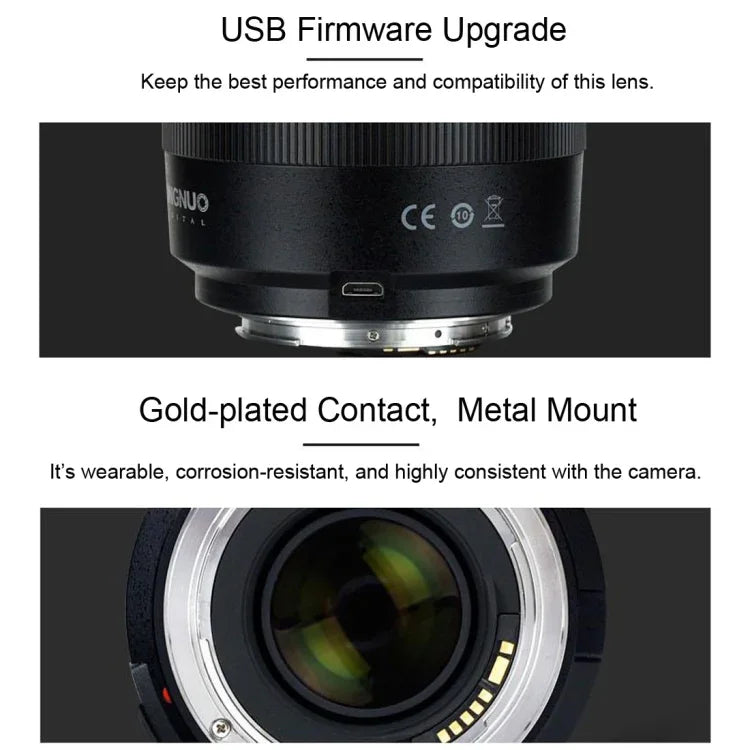 เลนส์โฟกัสอัตโนมัติรูรับแสงกว้าง YONGNUO YN50MM F1.4C สำหรับ Canon, YN50mm F1.4C