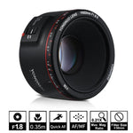 เลนส์โฟกัสอัตโนมัติ YONGNUO YN50MM F1.8C II F1.8 สำหรับ Canon EF Mount เลนส์ใหม่, YN50mm F1.8C II