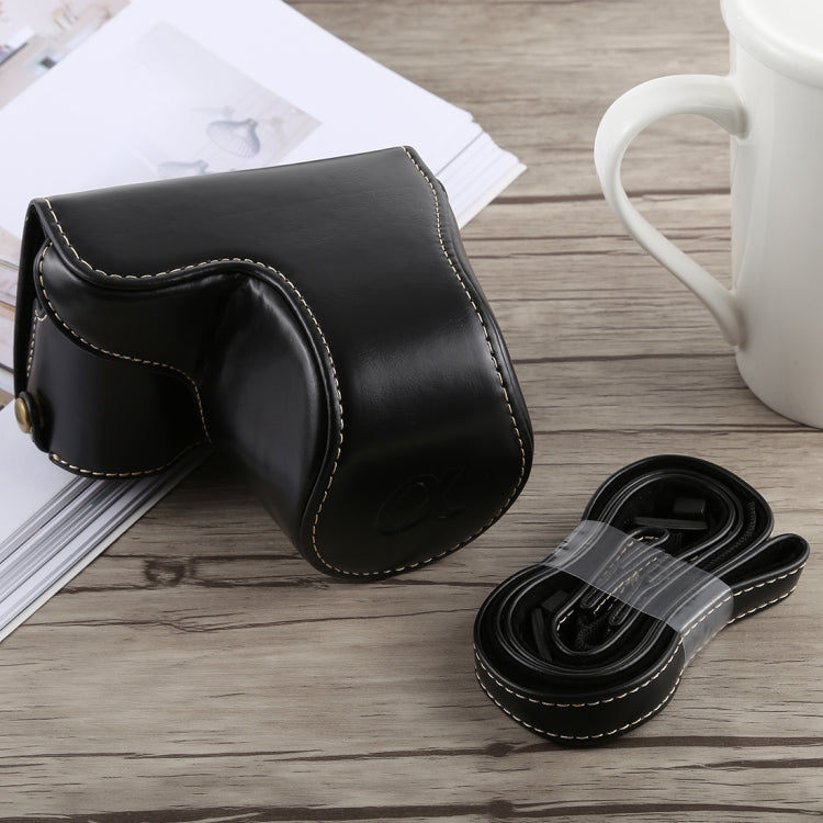 กระเป๋าเคสหนัง PU ครอบตัวกล้องพร้อมสายสะพายสำหรับ Sony A5100, สำหรับ Sony A5100