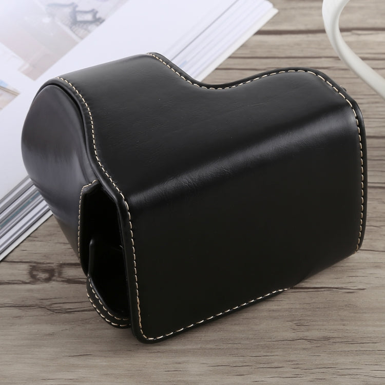 กระเป๋าเคสหนัง PU ครอบตัวกล้องพร้อมสายสะพายสำหรับ Sony A5100, สำหรับ Sony A5100