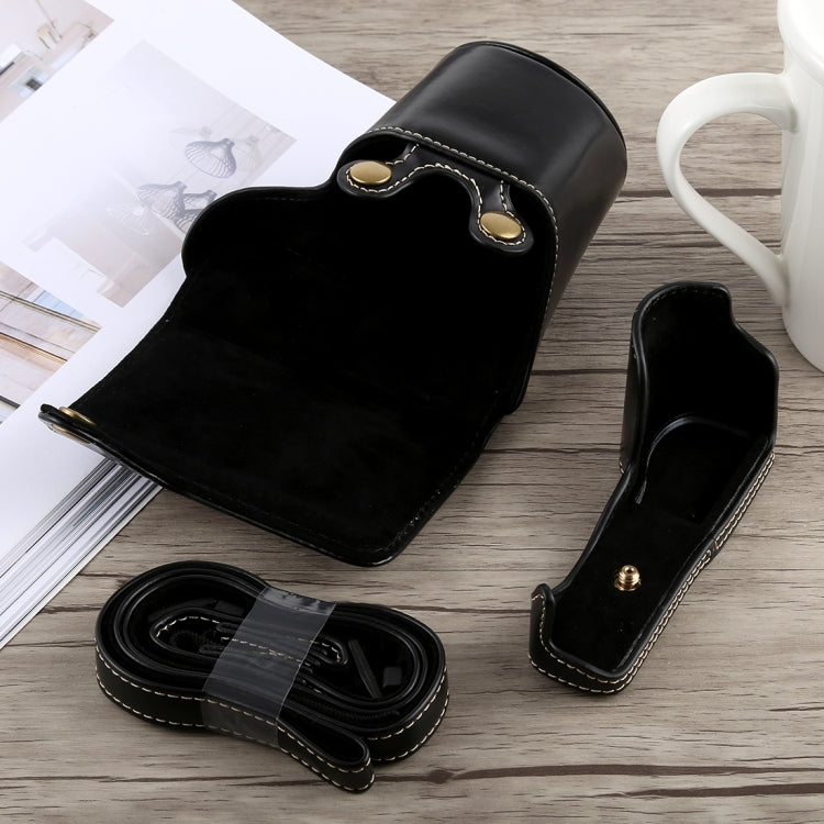 กระเป๋าเคสหนัง PU ครอบตัวกล้องพร้อมสายสะพายสำหรับ Sony A5100, สำหรับ Sony A5100