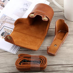 Full Body Camera PU Leather Case Bag with Strap for Sony A5100, For Sony A5100
