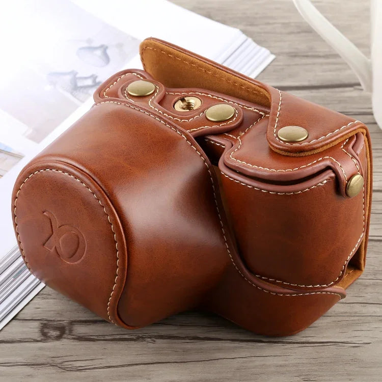 กระเป๋าเคสหนัง PU ครอบตัวกล้องพร้อมสายสะพายสำหรับ Sony A6300, สำหรับ Sony A6300