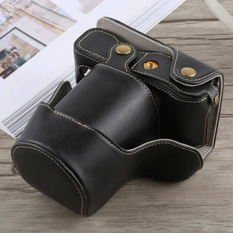 กระเป๋าใส่กล้องหนัง PU แบบเต็มตัวพร้อมสายสะพาย สำหรับ Fujifilm X-A5, สำหรับ FUJI X-A5