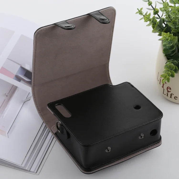 กระเป๋าใส่กล้องหนัง PU แบบเต็มตัวสไตล์วินเทจพร้อมสายสะพาย สำหรับ FUJIFILM instax SQUARE SQ6, สำหรับ FUJI SQ6
