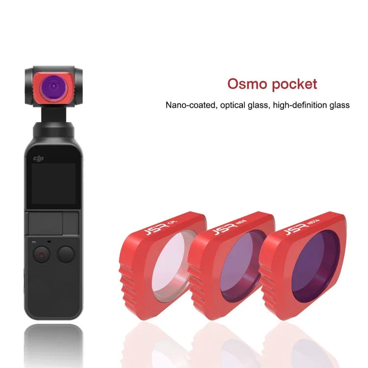 ฟิลเตอร์เลนส์ 3 in 1 HD Slim CPL & ND8 & ND16 สำหรับ DJI OSMO Pocket, CPL+ND8+ND16