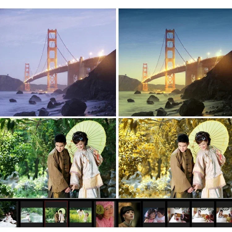 JUNESTAR ฟิลเตอร์เลนส์มืออาชีพ 7 in 1 ขนาด 37 มม. (CPL + UV + ND4 + แดง + เหลือง + FLD / ม่วง) พร้อมฝาครอบเลนส์สำหรับ GoPro HERO4 / 3+ / 3 Sport Action Camera, 7 in 1