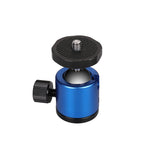 หัวบอลโลหะหมุน 360 องศาขนาดเล็กสำหรับกล้อง DSLR และดิจิทัล สีแดง ดำ น้ำเงิน