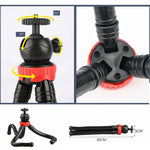 ขาตั้งกล้องขนาดเล็ก MZ305 แบบปลาหมึกยืดหยุ่นพร้อมหัวบอล สำหรับกล้อง SLR, GoPro HERO10 Black / HERO9 Black / HERO8 Black /7 /6 /5 /5 Session /4 Session /4 /3+ /3 /2 /1, DJI Osmo Action, Xiaoyi และกล้องแอคชั่นอื่นๆ, โทรศัพท์มือถือ, ขนาด:30ซม.x5ซม., MZ305