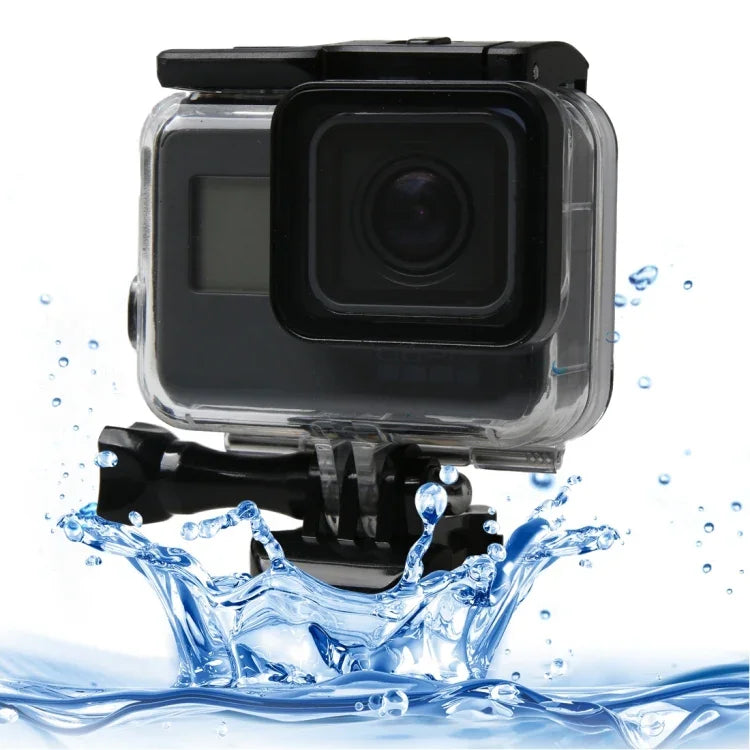 เคสกันน้ำลึก 60 ม. สำหรับ GoPro HERO6 /5 Black พร้อมหน้าจอสัมผัสด้านหลังและฟิลเตอร์ / ตัวยึดพื้นฐานและสกรู, ไม่ต้องถอดเลนส์, กันน้ำลึก 60 ม.