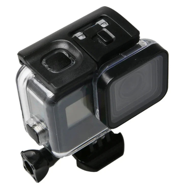 เคสกันน้ำลึก 60 ม. สำหรับ GoPro HERO6 /5 Black พร้อมหน้าจอสัมผัสด้านหลังและฟิลเตอร์ / ตัวยึดพื้นฐานและสกรู, ไม่ต้องถอดเลนส์, กันน้ำลึก 60 ม.