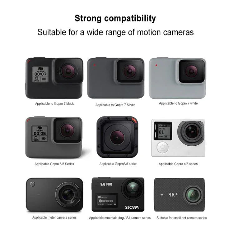 GP456 ขาตั้งกล้องสำหรับ GoPro, Insta360, DJI และกล้องแอคชั่นอื่น ๆ รวมถึงโทรศัพท์ขนาด 4-6.8 นิ้ว, GP456