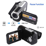 กล้องบันทึกวิดีโอดิจิทัล 16.0 MP ความละเอียด HD 1280x720P ซูมดิจิทัล 16 เท่า พร้อมหน้าจอ LCD ขนาด 2.0 นิ้ว