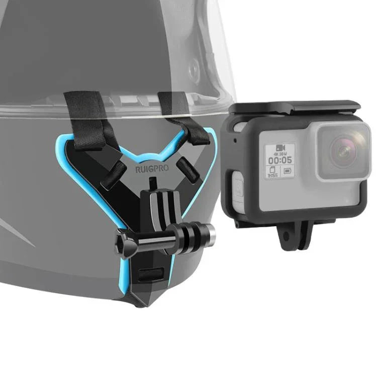 ขาติดตั้งเข็มขัดหมวกกันน็อค + กรงป้องกันกรอบสำหรับ GoPro HERO7 สีดำ /6 /5, ขาติดตั้งเข็มขัดหมวกกันน็อค + ขาติดตั้งกรอบ