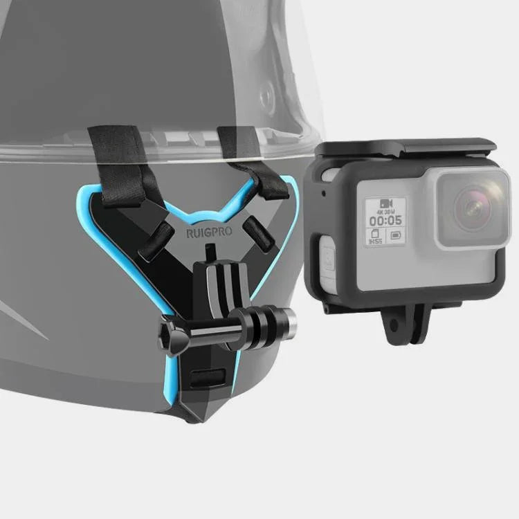 ขาติดตั้งเข็มขัดหมวกกันน็อค + กรงป้องกันกรอบสำหรับ GoPro HERO7 สีดำ /6 /5, ขาติดตั้งเข็มขัดหมวกกันน็อค + ขาติดตั้งกรอบ