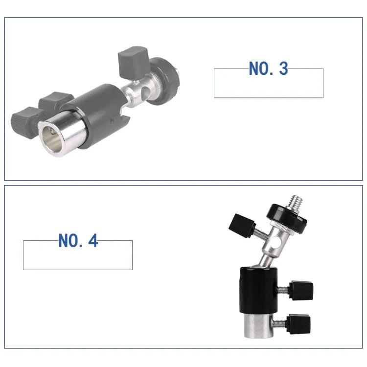 ขาตั้งไฟแฟลชอเนกประสงค์แบบ D พร้อมที่ยึดร่ม, รับน้ำหนักสูงสุด: 2กก., แบบ D