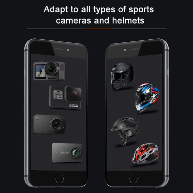 ขาติดเข็มขัดหมวกกันน็อคสำหรับกล้องแอคชั่น GoPro, Insta360, DJI และอื่นๆ, ขาติดเข็มขัดหมวกกันน็อค