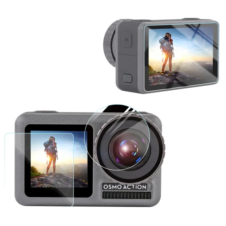 ฟิล์มกันรอยหน้าจอ LCD ด้านหน้าและหลังแบบ HD สำหรับ DJI Osmo Action 3-in-1 Lens, สำหรับ DJI Osmo Action