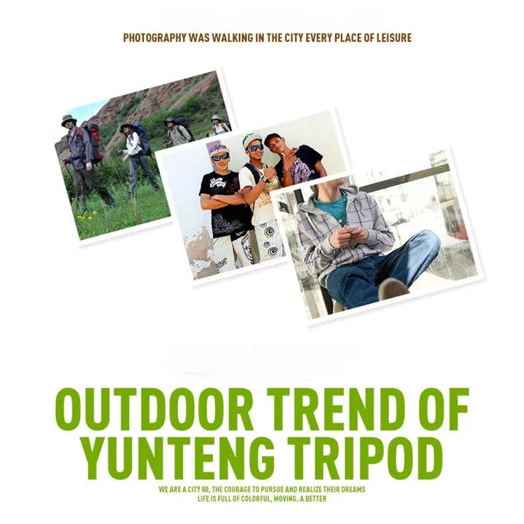 ขาตั้งกล้องอลูมิเนียมแมกนีเซียม YUNTENG VCT-5208RM พร้อมรีโมทบลูทูธ, หัวขาตั้งกล้อง และที่หนีบโทรศัพท์สำหรับกล้อง SLR และสมาร์ทโฟน, ความสูง: 125ซม., VCT-5208