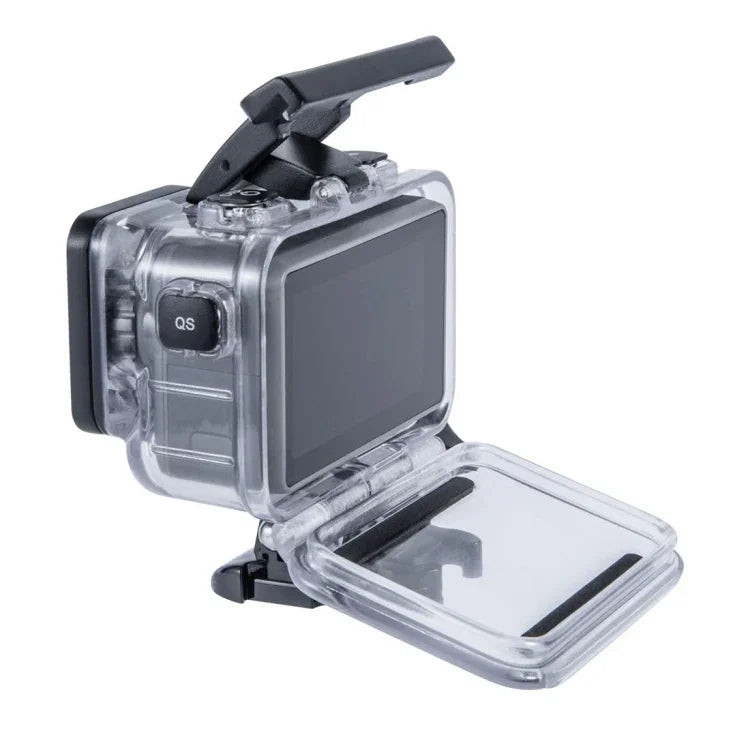 เคสกันน้ำลึก 45 เมตร สำหรับ DJI Osmo Action พร้อมตะขอและขาติดตั้งพื้นฐาน & สกรู, สำหรับ DJI Osmo Action 45m