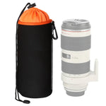 กระเป๋าใส่เลนส์กล้อง SLR แบบไมโคร เลนส์เดี่ยว กระเป๋าใส่เลนส์ด้านใน กันน้ำ พร้อมซับในกำมะหยี่หนา เส้นผ่านศูนย์กลาง: 10 ซม., สูง: 25 ซม., เส้นผ่านศูนย์กลาง: 10 ซม., สูง: 25 ซม.