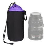 กระเป๋าใส่เลนส์กล้อง SLR แบบไมโคร เลนส์เดี่ยว กระเป๋าใส่เลนส์ด้านใน กันน้ำ พร้อมซับในกำมะหยี่หนา เส้นผ่านศูนย์กลาง: 10 ซม., สูง: 18 ซม., เส้นผ่านศูนย์กลาง: 10 ซม., สูง: 18 ซม.