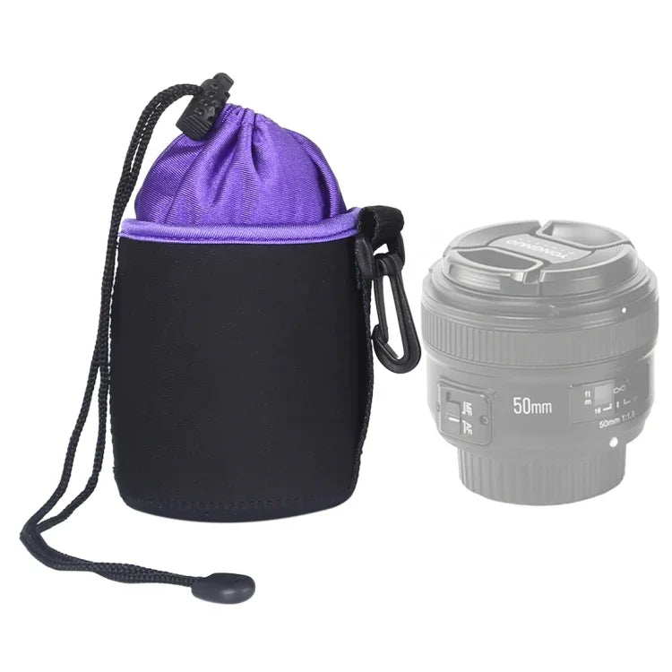 กระเป๋าใส่เลนส์กล้อง SLR แบบไมโคร เลนส์เดี่ยว กระเป๋าใส่เลนส์ด้านใน กันน้ำ พร้อมซับในกำมะหยี่หนา เส้นผ่านศูนย์กลาง: 8.5 ซม., สูง: 10 ซม., เส้นผ่านศูนย์กลาง: 8.5 ซม., สูง: 10 ซม.