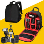 กระเป๋ากล้อง SLR เป้สะพายหลังสไตล์ลำลองกันน้ำ กันรอย DL-B028 สำหรับ GoPro, SJCAM, Nikon, Canon, Xiaomi Xiaoyi YI, iPad, Apple, Samsung, Huawei ขนาด: 27.5 * 12.5 * 34 ซม.