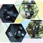หัวบอลพาโนรามา FITTEST X4 ศูนย์ถ่วงต่ำ แรงล็อกสูง พร้อมแผ่นปลดเร็ว สำหรับกล้อง DSLR และดิจิทัล รับน้ำหนักสูงสุด 10 กก., YT040 X4