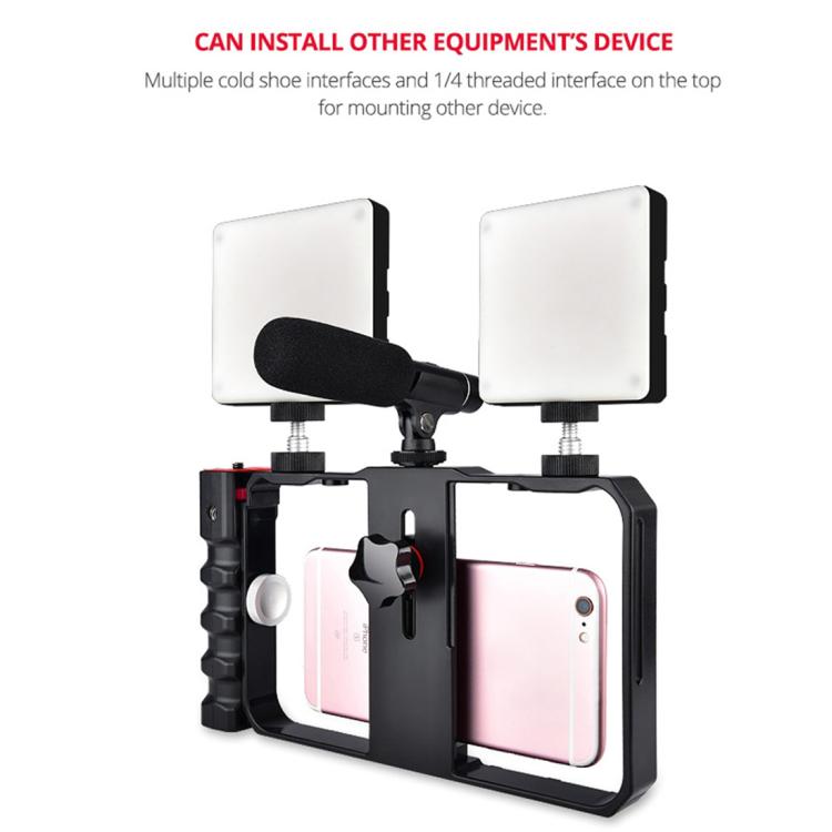 โครงพลาสติกสำหรับถ่ายวิดีโอถ่ายทอดสด Vlogging YLG0901B สำหรับสมาร์ทโฟน iPhone, Galaxy, Huawei, Xiaomi, HTC, LG, Google และสมาร์ทโฟนอื่นๆ, YLG0901B