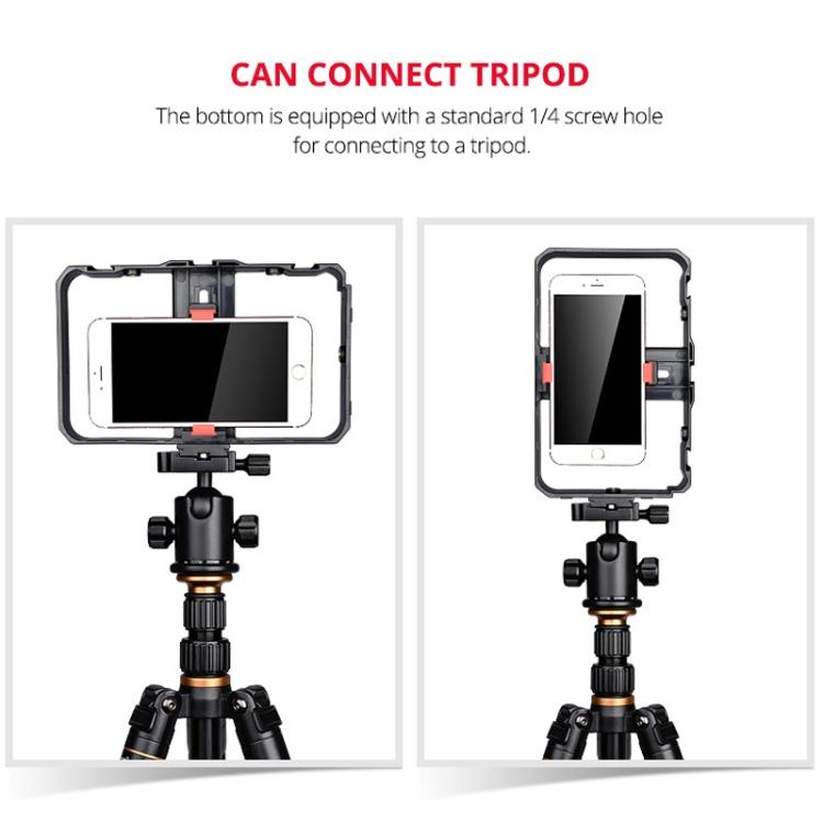 โครงพลาสติกสำหรับถ่ายวิดีโอถ่ายทอดสด Vlogging YLG0901B สำหรับสมาร์ทโฟน iPhone, Galaxy, Huawei, Xiaomi, HTC, LG, Google และสมาร์ทโฟนอื่นๆ, YLG0901B