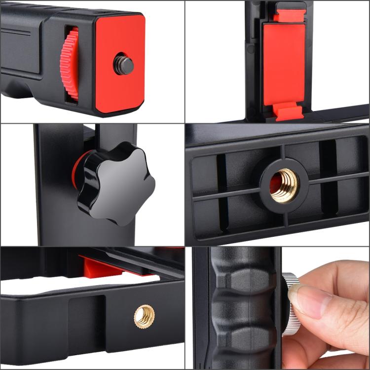 โครงพลาสติกสำหรับถ่ายวิดีโอถ่ายทอดสด Vlogging YLG0901B สำหรับสมาร์ทโฟน iPhone, Galaxy, Huawei, Xiaomi, HTC, LG, Google และสมาร์ทโฟนอื่นๆ, YLG0901B