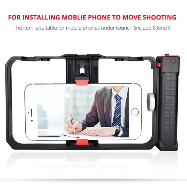 โครงพลาสติกสำหรับถ่ายวิดีโอถ่ายทอดสด Vlogging YLG0901B สำหรับสมาร์ทโฟน iPhone, Galaxy, Huawei, Xiaomi, HTC, LG, Google และสมาร์ทโฟนอื่นๆ, YLG0901B