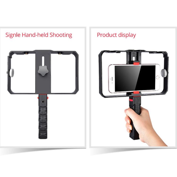 โครงพลาสติกสำหรับถ่ายวิดีโอถ่ายทอดสด Vlogging YLG0901B สำหรับสมาร์ทโฟน iPhone, Galaxy, Huawei, Xiaomi, HTC, LG, Google และสมาร์ทโฟนอื่นๆ, YLG0901B