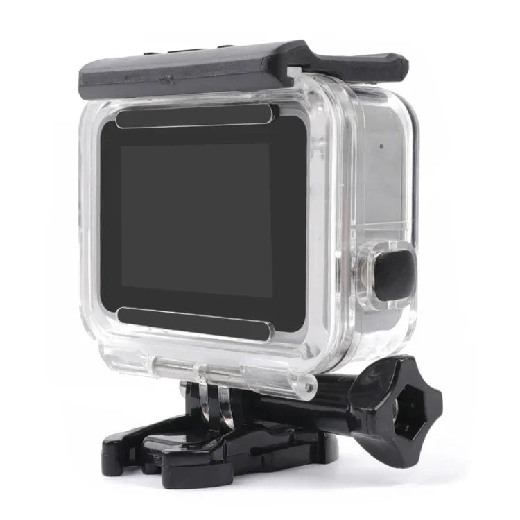 เคสโครงกระดูกแบบกลวงด้านข้างพร้อมตะขอและฐานยึดสกรูสำหรับ GoPro HERO7 White /Silver, ด้านข้างแบบกลวง