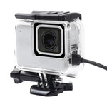 เคสโครงกระดูกแบบกลวงด้านข้างพร้อมตะขอและฐานยึดสกรูสำหรับ GoPro HERO7 White /Silver, ด้านข้างแบบกลวง