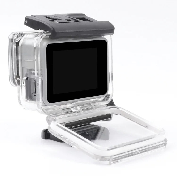 เคสโครงกระดูกแบบกลวงด้านข้างพร้อมตะขอและฐานยึดสกรูสำหรับ GoPro HERO7 White /Silver, ด้านข้างแบบกลวง