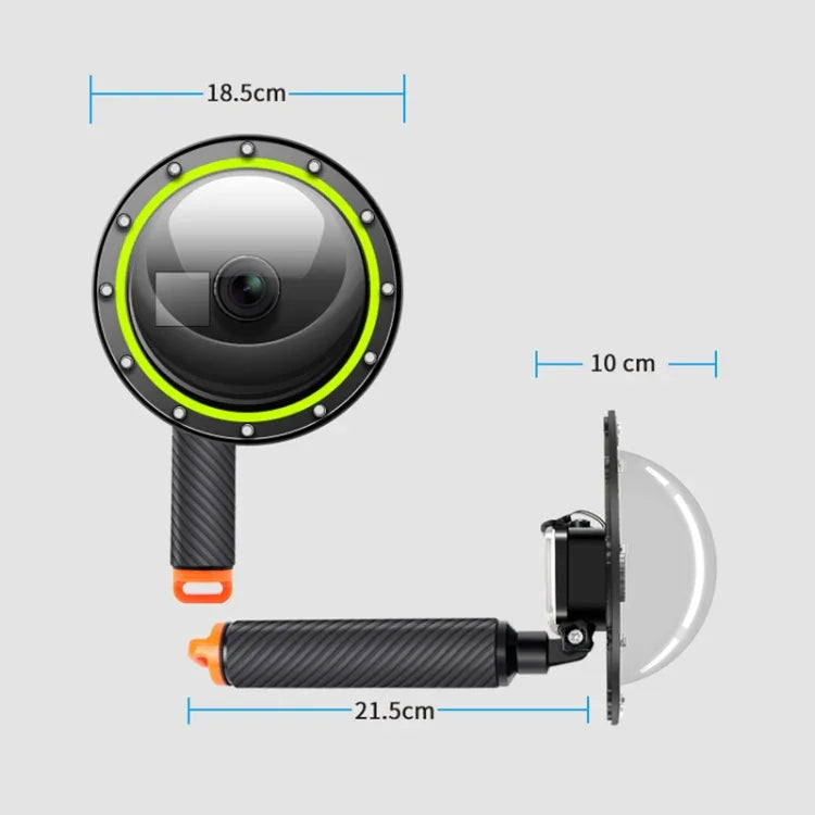 RUIGPRO ที่จับลอยน้ำพร้อมโดมครอบเลนส์กล้องใต้น้ำสำหรับ DJI Osmo Action, Osmo Action