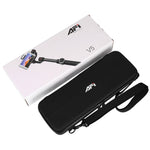 AFI V5 กันสั่นกิมบอลอลูมิเนียมไร้แปรง 3 แกนแบบถือมือ พร้อมขาตั้งกล้องและไฟเติม สำหรับสมาร์ทโฟนขนาดไม่เกิน 6 นิ้ว รองรับการติดตามใบหน้า