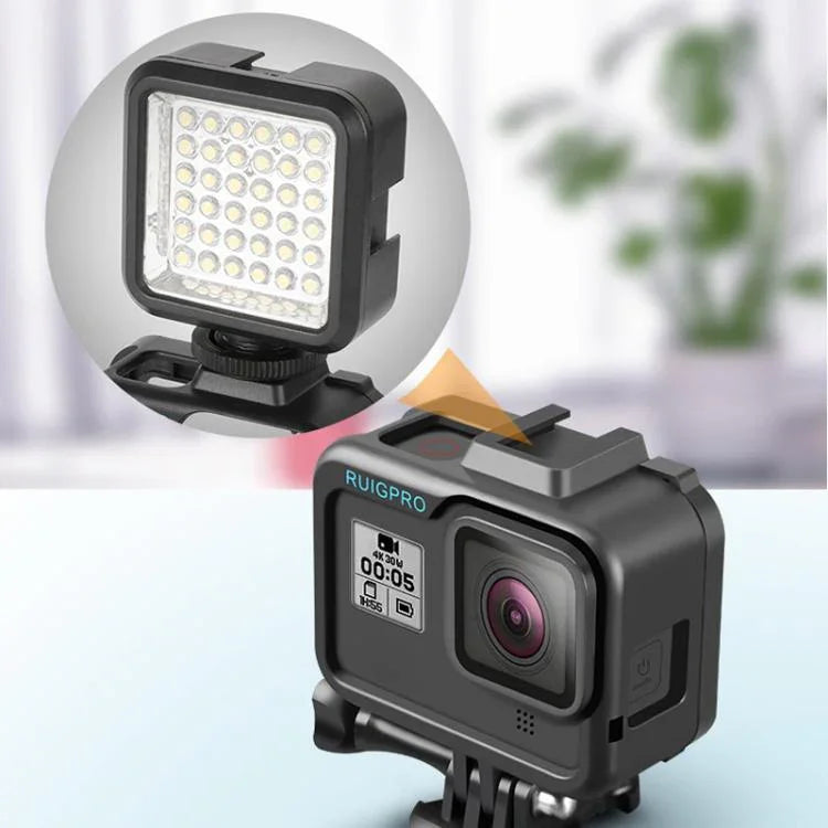 RUIGPRO เคสป้องกันกรอบ PC ABS สำหรับติดตั้ง GoPro HERO8 Black แบบมาตรฐาน