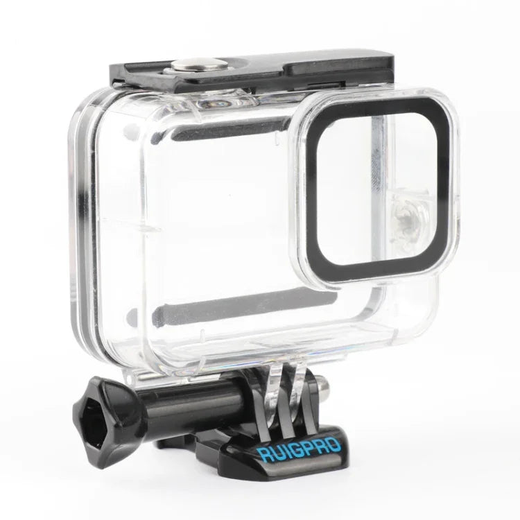 RUIGPRO เคสกันน้ำ 45 เมตรสำหรับ GoPro HERO8 Black พร้อมตะขอและขาติดตั้งพื้นฐาน & สกรู, RUIGPRO สำหรับ GoPro HERO8 Black