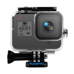 RUIGPRO เคสกันน้ำ 45 เมตรสำหรับ GoPro HERO8 Black พร้อมตะขอและขาติดตั้งพื้นฐาน & สกรู, RUIGPRO สำหรับ GoPro HERO8 Black