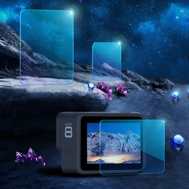 ฟิล์มกระจกนิรภัยเลนส์ + จอ LCD สำหรับ GoPro HERO8 Black, สำหรับ GoPro HERO8 Black